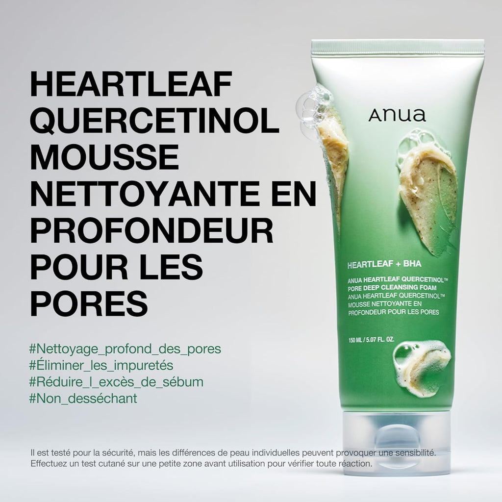 Duo Double Nettoyage Anua Heartleaf – Huile + Mousse